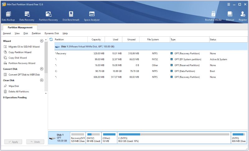 MiniTool Partition Wizard Free Edition