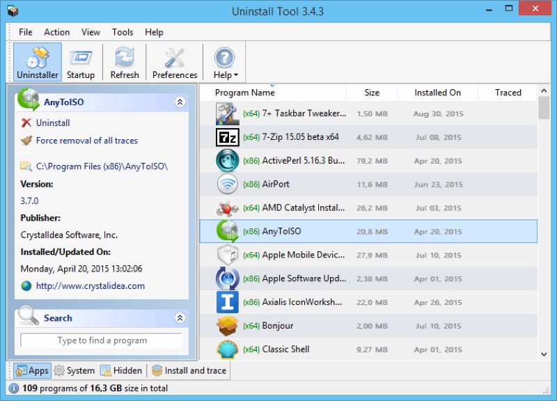 Phần mềm Uninstall Tool